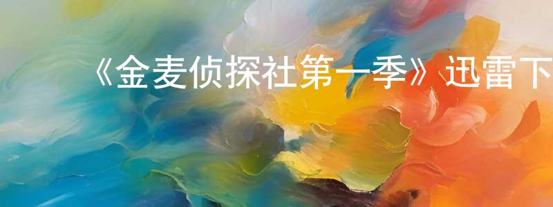 陈四光发布《金麦侦探社第一季》迅雷下载/在线观看-犯罪历史-美剧天堂